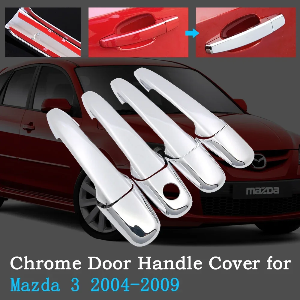 

Хромированная защитная накладка на дверную ручку автомобиля для Mazda 3 BK седан люк MPS 2004 ~ 2009 экстерьер 2005 2006 2007 автомобильные аксессуары наклейки