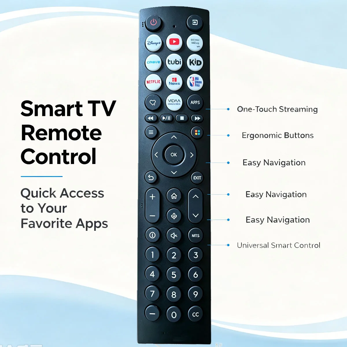 ERF2AP36H Voice Replacement Remote Control Applicable for Hisense Vidaa TV 40A4KV 32A4KV 40A4KV 55A6KV 70A6KV 32A4KV 43A4KV 43A6