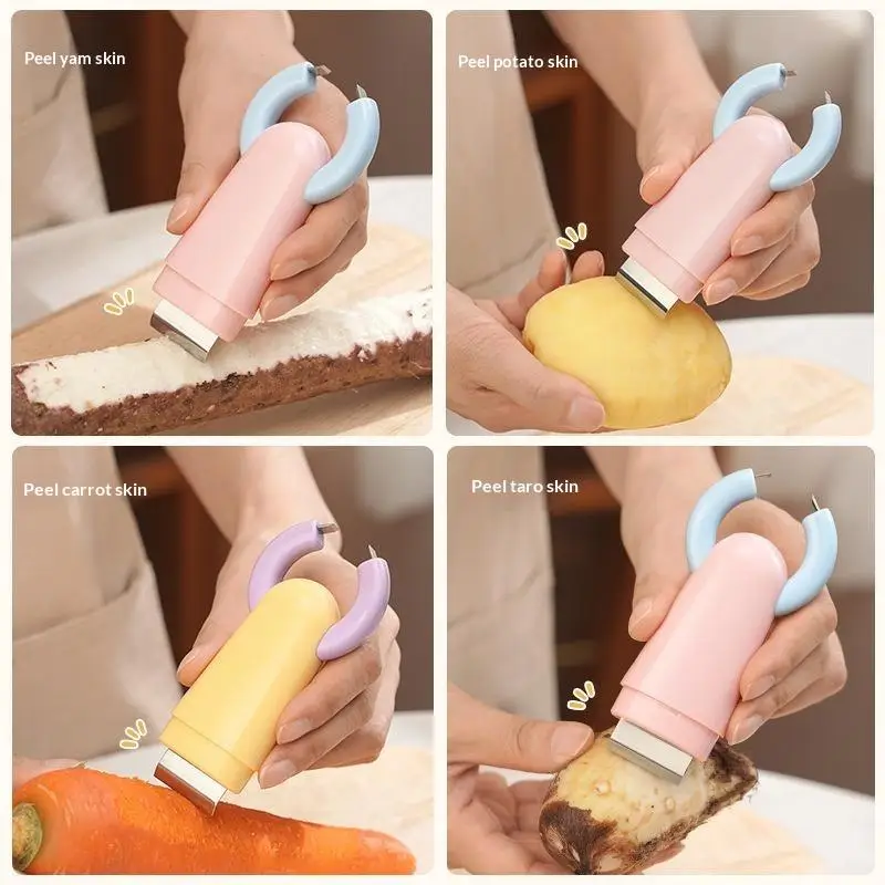 User Friendly 2 In 1 Garlic Peeler Ginger Scraper Clip Practical Kitchen Gadget for Beginner Cooks