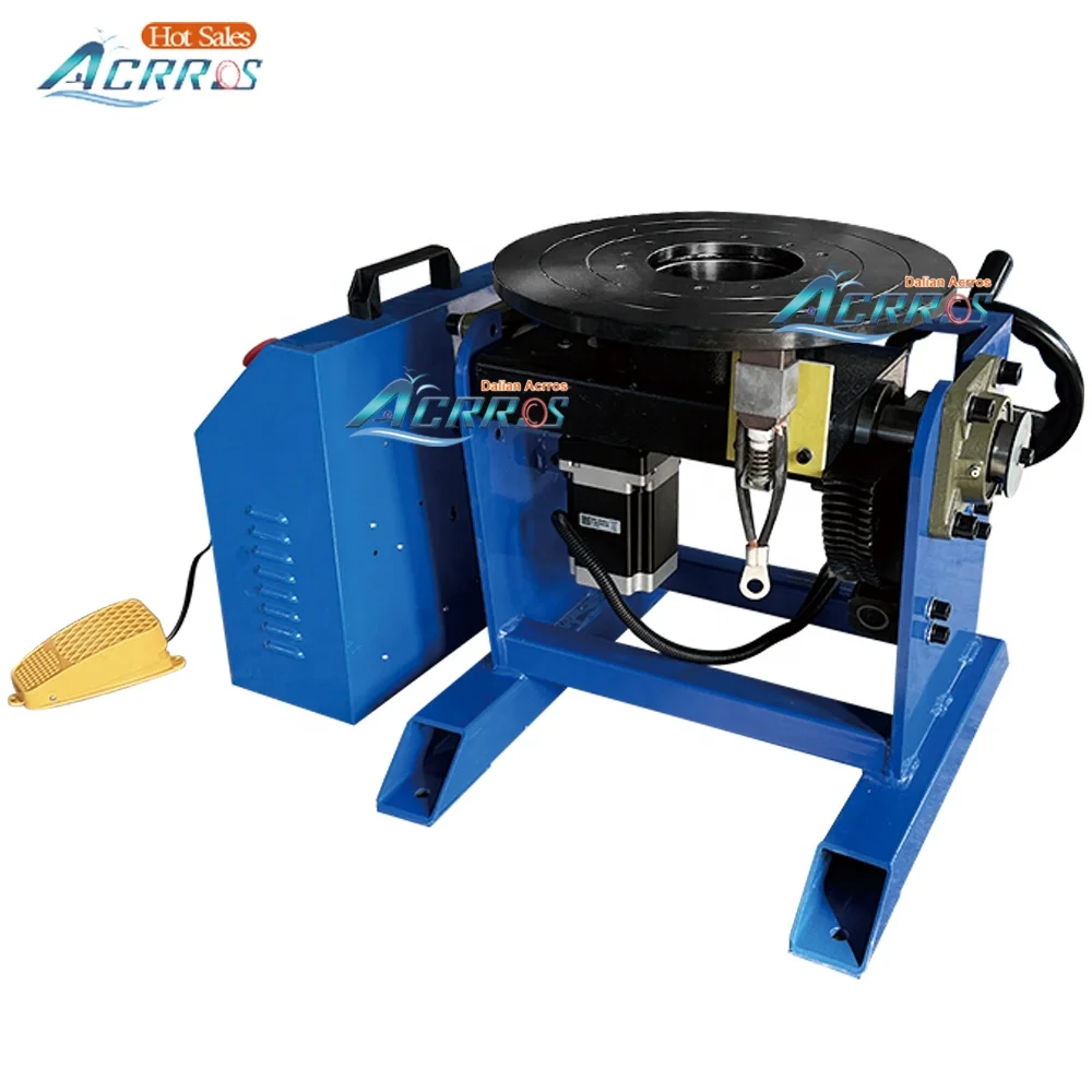 ACRROS 300kg CNC Welding Positioner Turntable with Tig 0.05-2.5 Rotation Speed