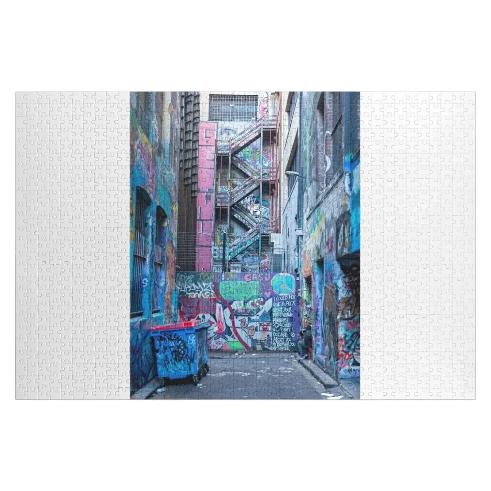 

Famous Hosier Lane art laneway in Melbourne Jigsaw Puzzle Wood Animals Wooden Name Works Of Art Puzzle