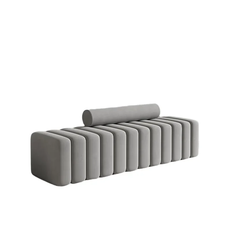 Nordic simple guest fabric sofa clothing store bench designer design cloakroom lamb stool