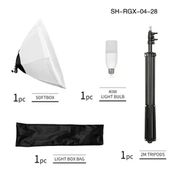 Photography Softbox Kit Portable Octagon Softbox 70W LED Light Brightness Flash Umbrella With 2M Stand Photo Studio Accessories