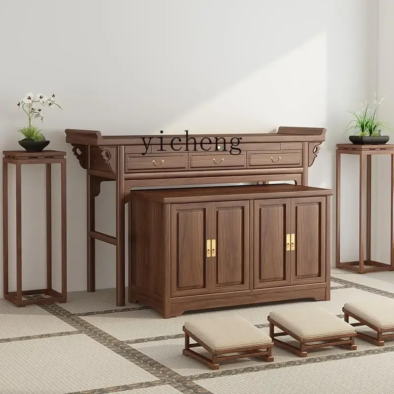 

H3-24 new Chinese simple Buddhist hall table incense table household solid wood table