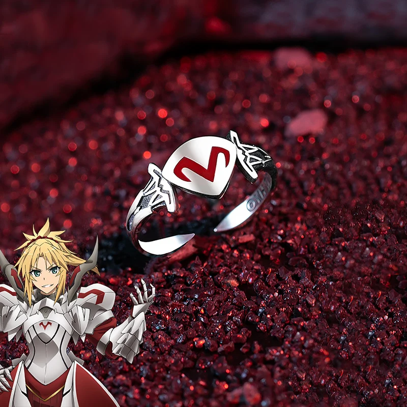 Fate Apocrypha Anime Ring 925 Sterling Silver Mordred Red Saber Fate Grand Order FGO Action Figure Action Figure Gift