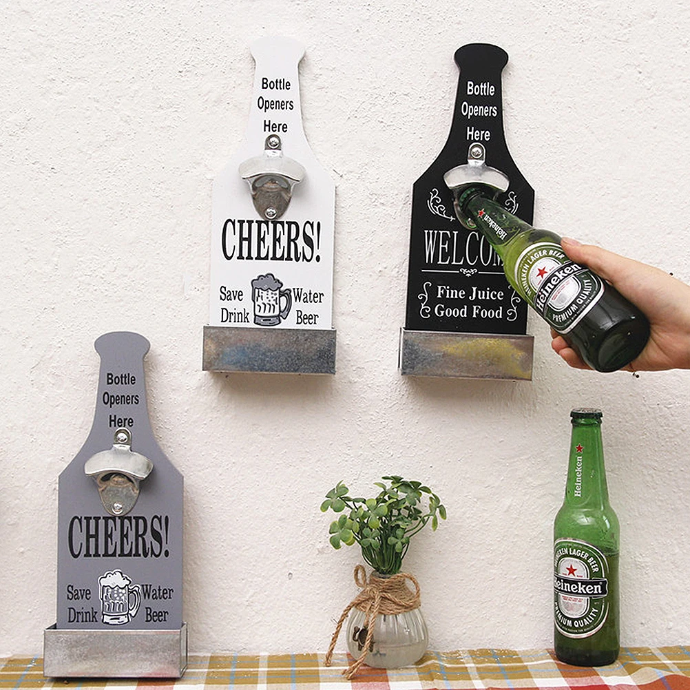 

Wall Mounted Bottle Opener Vintage Beer Opener Pendant Type Retro Kitchen Gadgets Sturdy Practical Decor Home Bar Restaurant