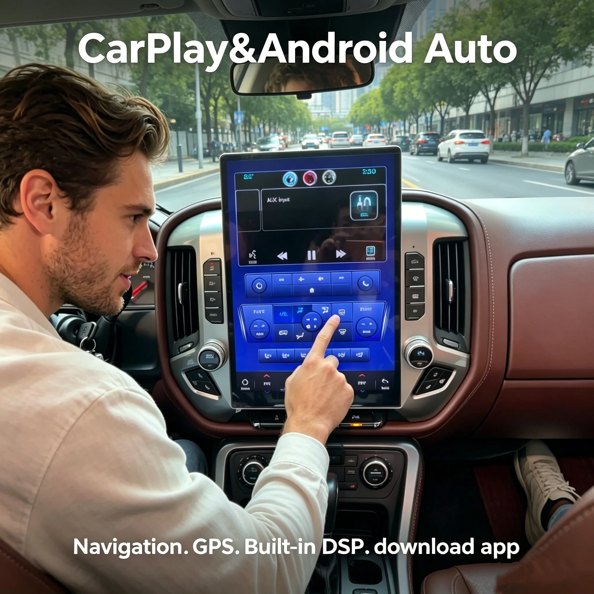 

15.6 inch Multimedia Player Car Video For Chevrolet Silverado GMC Sierra 2014-2018 Android GPS Navigation Head Unit Carplay