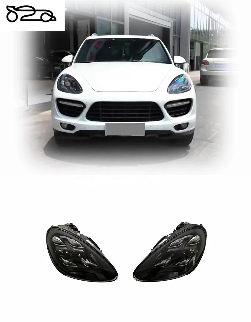 Matrix LED Headlight Assembly for Porsche Cayenne 2011-2014 958 92A Upgraded Headlights with DRL In-Line Function