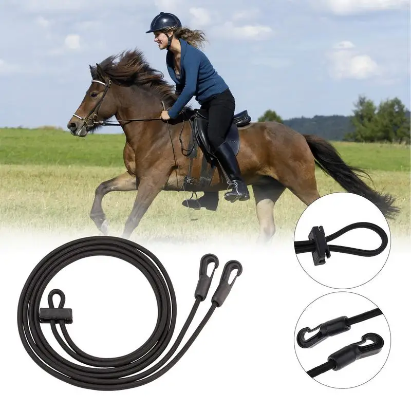 Horse Reins Elastic Equine Rope Comfortable Training Reins Horse Riding Enthusiasts Reins To Enhance Equestrian Performance For