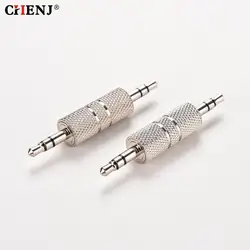 1PC Sliver 3.5mm Stereo Male to Male Audio Jack Plug Headphone Adapter Jack Coupler Connector