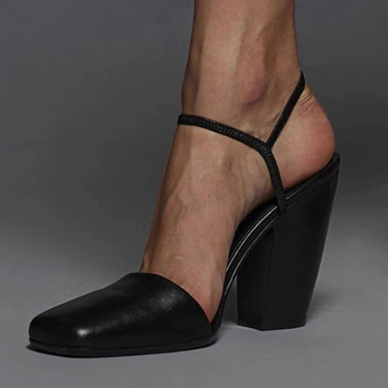 

New Retro Square Toe Sandals Women Sexy Chunky High Heels Woman Party Shallow Dress Shoes Women Sandalias de las mujeres