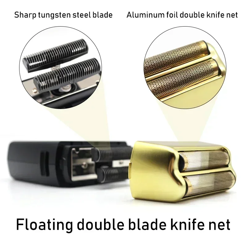 Professional Electric Men's Beard Trimmer POP Barbers P620 11000 RPM Double Foil Shaver Electric Shaver USB Hair Cutting Machine