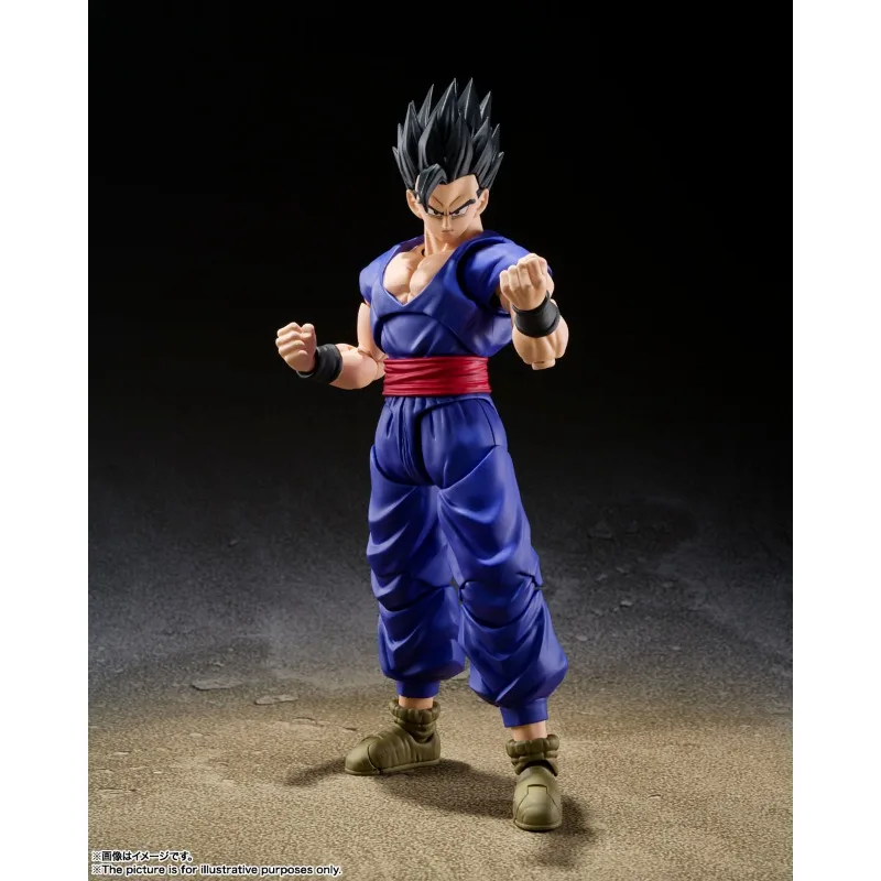 Japanische Bandai Shf Adulthood Son Gohan Dragon Ball Super Hero Theater Edition Bewegliche Anime Figur Modell Desktop Ornamente Puppe