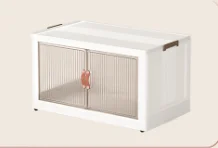 

Домашний ящик для хранения, складной шкаф для хранения, 1-слойный пластиковый ящик для мусора, вращающийся на 360 градусов, штабелируемый, 100 галлонов, большая вместимость