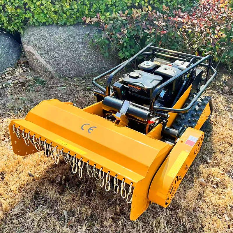 Customised Multifunctional mower customised for all terrains Rubber tracks for agriculture Remote-controlled robot mower