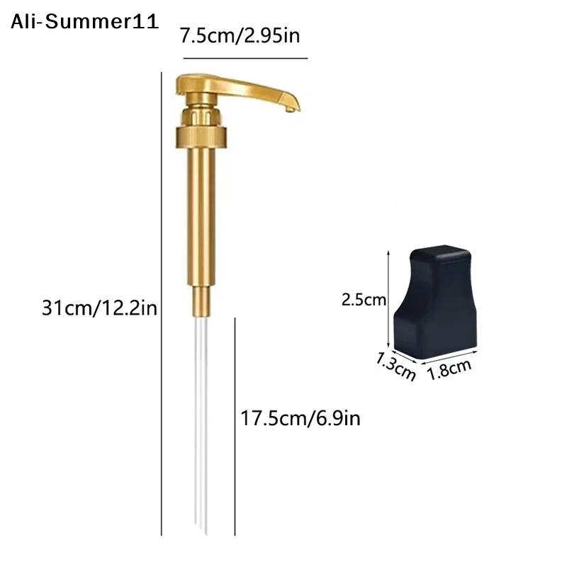【U0】1/6Pcs Syrup Pump Coffee Pump Dispenser Gold Syrup Pump Topper For 750ml/ 25.4oz Syrup Bottle Syrup Pumps For Coffee Bar