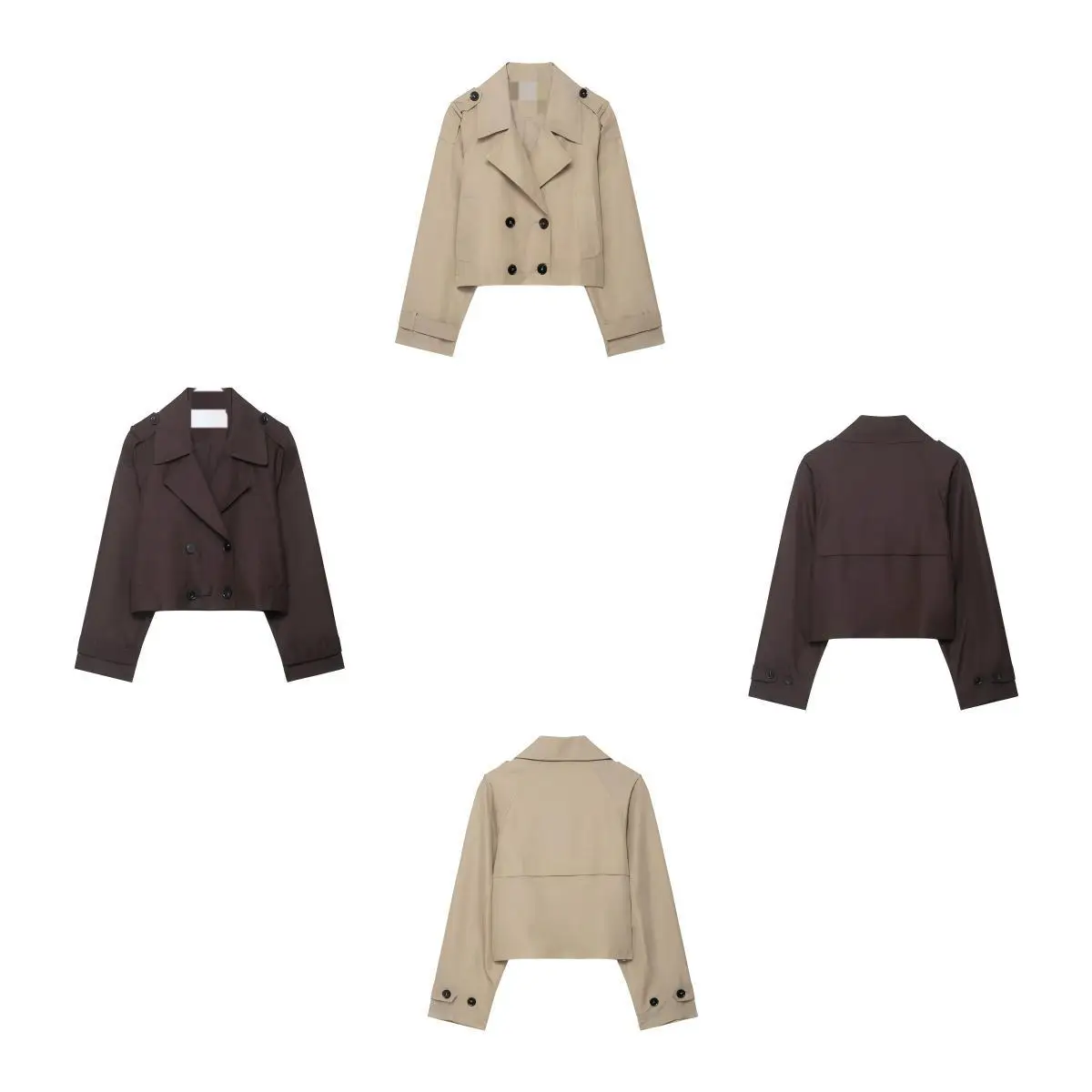 

Women's Casual Fashion Double-Breasted Short Trench Coat Spring/Fall New Arrival 2025 Double-Breasted Style
