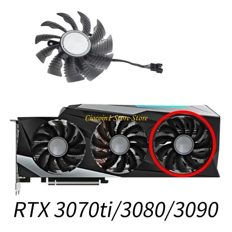 A3PC 82MM T129215SU Cooling Fan Graphics Card Cooling Radiator for RTX3070ti 3080 3090 Video Card Fan Improved Stability