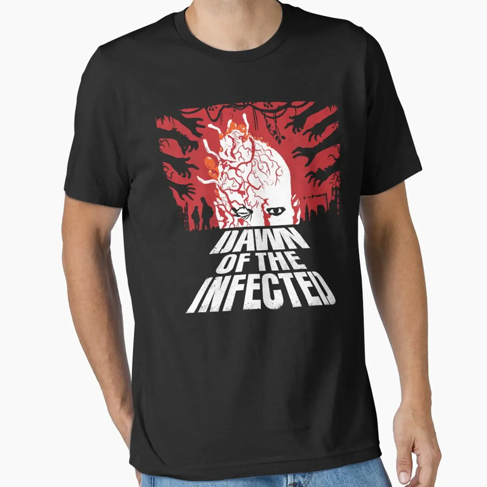 Dawn of the Infected Essential T Shirt vintage Washed streetwear Casual Stretched Comfortable fashion Breathable Stylish