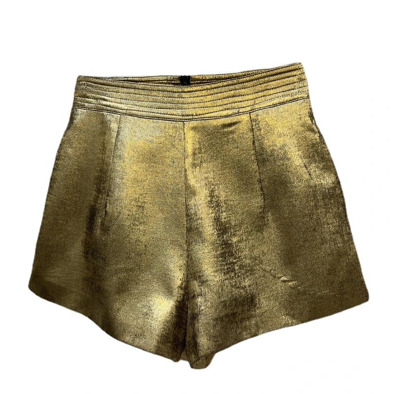 

2024 Summer New Classic Style Bronzing Fabric Heavy Industry Nightclub Socialite Shorts for Women Casual Gold Shorts