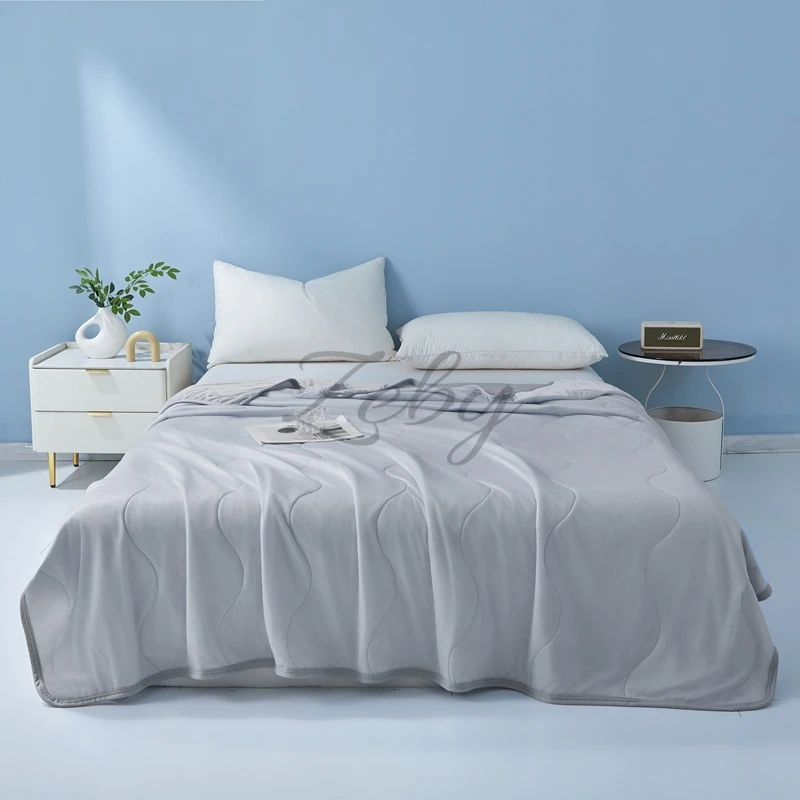 New Wave Pattern Cool Summer Blanket Natural Coolness Qulited Duvet Cooling Sensation Comforter Well-vetilated Queen King Quilt