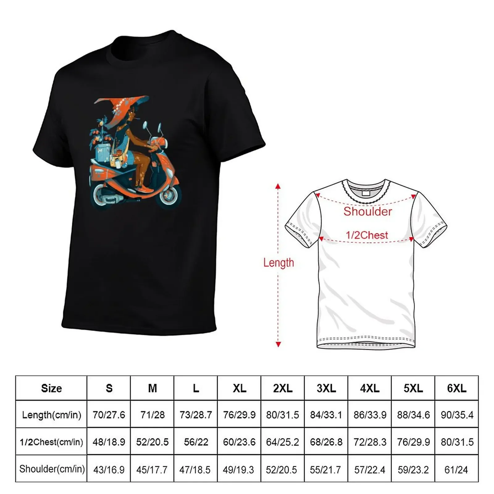 Moped T-Shirt Anime t-shirt baggy shirts topping gifts for boyfriend mens t shirts casual stylish