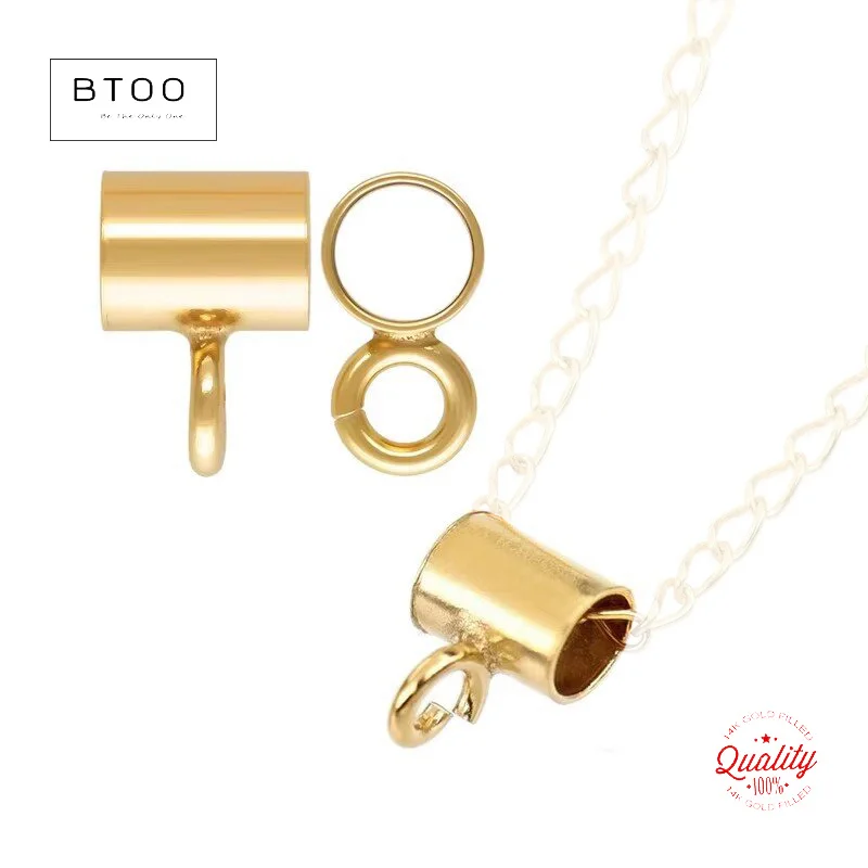 

Трубчатая залог с открытым кольцом, 14-каратное золото, заполненная трубкой, подвеска, оптовая продажа ювелирных изделий для DIY ожерелья, подвески, изготовление ювелирных изделий