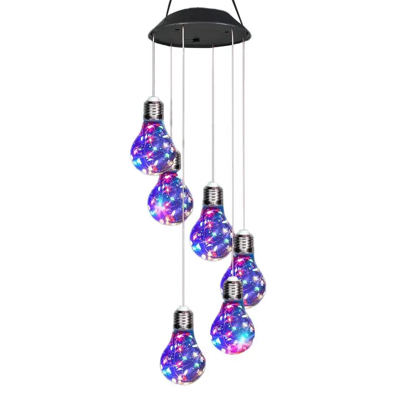 

Colorful Lights Solar Wind Chimes Color Changing Sun And Moon Wind Chime Wishing Bottle Shape Changing Color Lights Seven Color