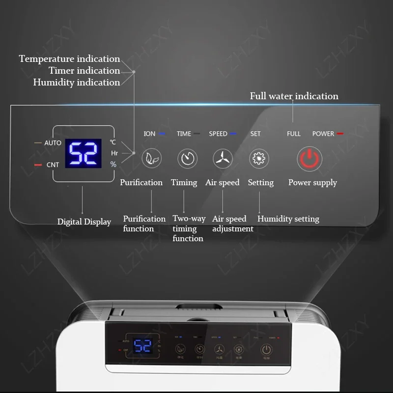 Air Dehumidifier DK01-T Dehumidifier Household Bedroom Dehumidification Industrial Basement High Power Dehumidifier Small Dryer