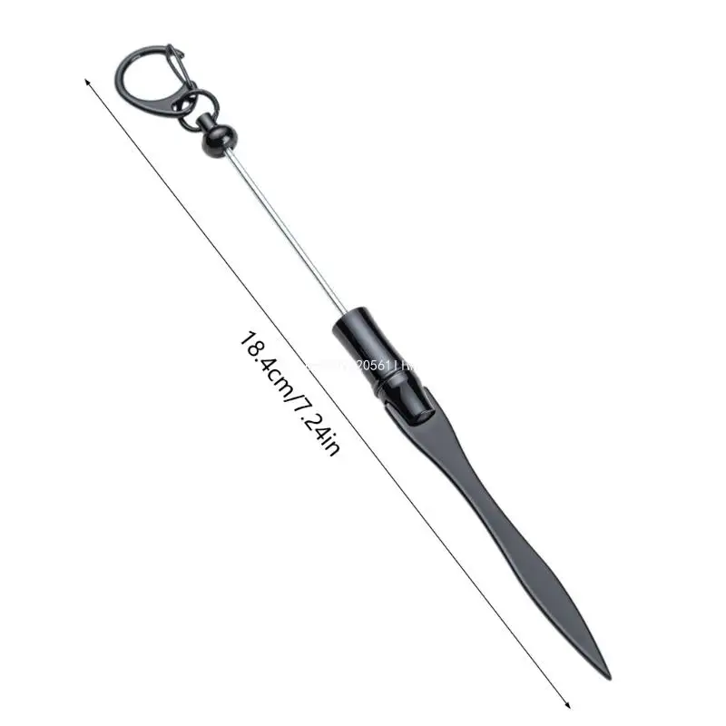 Beadable Letter Opener 학생용 Beadable 봉투 오프너, 키체인 클립이 있는 금속 편지 오프너 Envelope Slitter Dropship