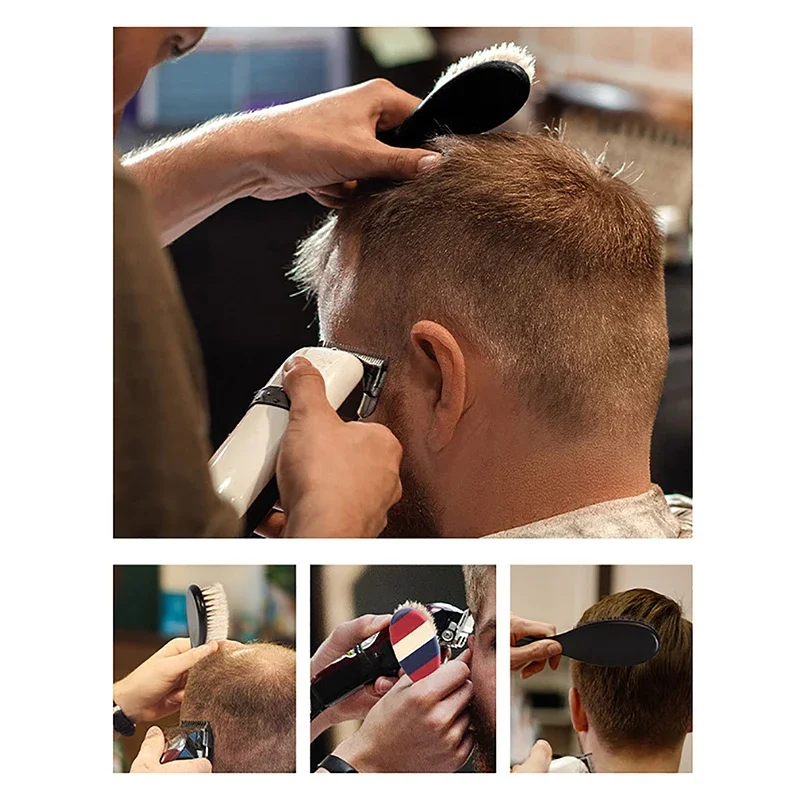 شعيرات الخنزير البري المواد ثنائي الغرض فرشاة اللحية مجموعة الحلاقة صالون حلاقة أدوات احترافية تقليل التجعد فرشاة الحلاقة