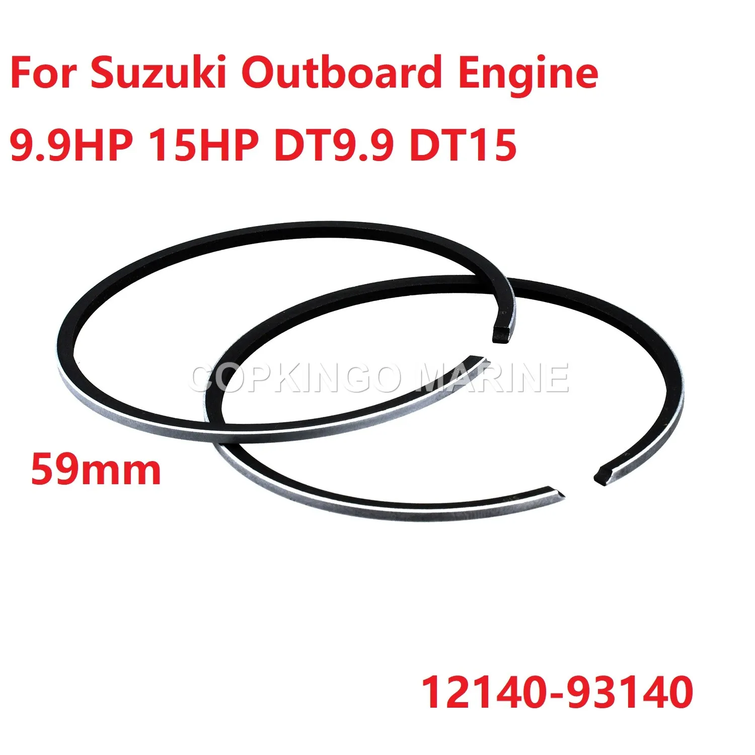 

Boat Piston Ring Set (Std) 12140-93140 59mm for Suzuki 9.9HP 15HP DT9.9 DT15 outboard