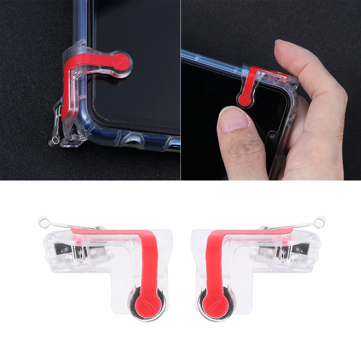 Mobile Game High Phone Shooting Buttons Sensitive Phone Trigger Aim Key Stable Fixed Transparent Gaming Controller Joystick