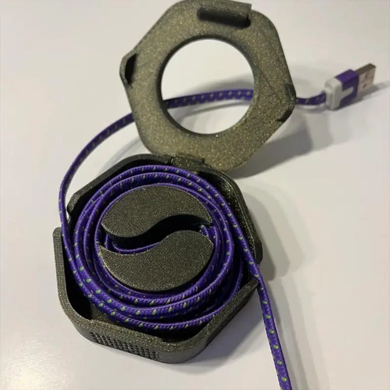 Cable Management Winder Small Phone Charging Cable Organizer 3D Printing Desktop Organization Household Storage Cable Winder