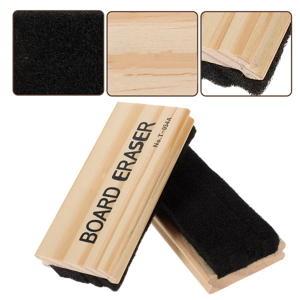 

4Pcs Wood Bamboo Blackboard Eraser Dust Free Smooth Cleaning Dry Eraser for Chalkboards Whiteboards Teachers Students