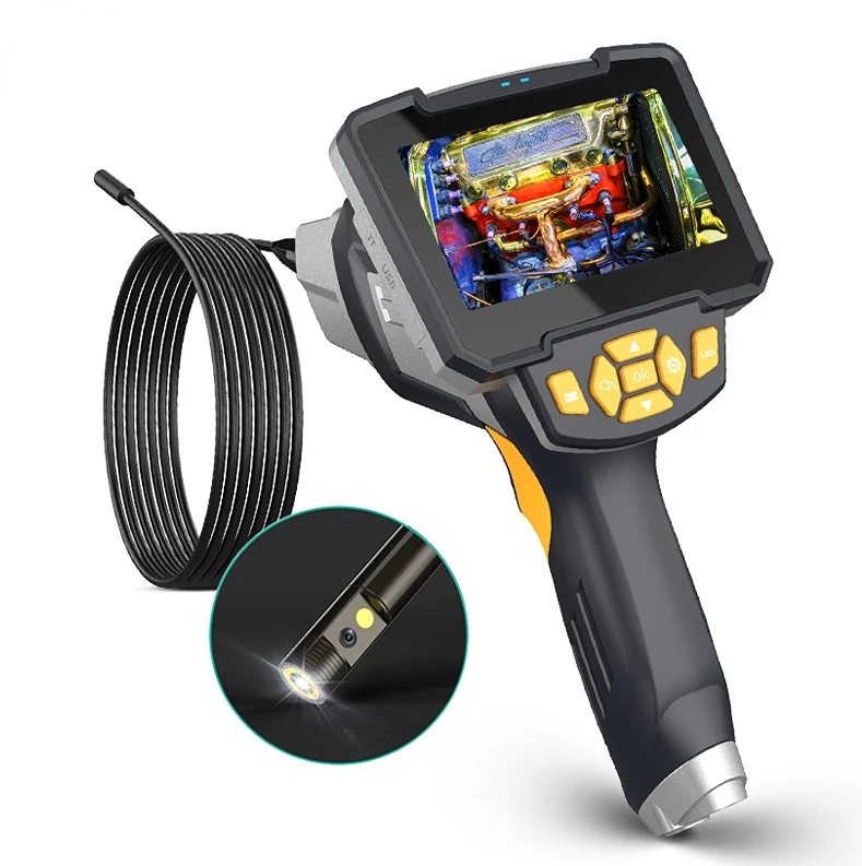 112-2 Handheld industrial endoscope 4.3inch lcd screen portable dual lens 10m  borescope