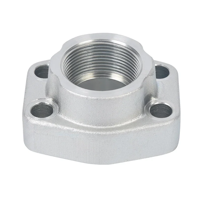 SAE internal thread flange AFE screw-in threaded oil pump carbon steel galvanized pipe thread joint gear pump flange