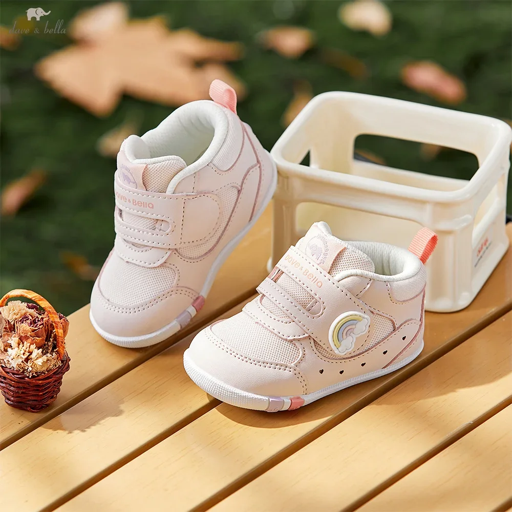 Dave Bella Girls' Sports Shoes Breathable Autumn New Girls' Antibacterial Shoes Cute Children's Casual Shoes Outdoor DB3253022
