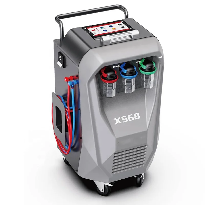 X-568 R134a Air Conditioning Refrigerant and Compressor Oil Recycle and Refill Machine / Pipe Line Cleaning and Flushing Machine