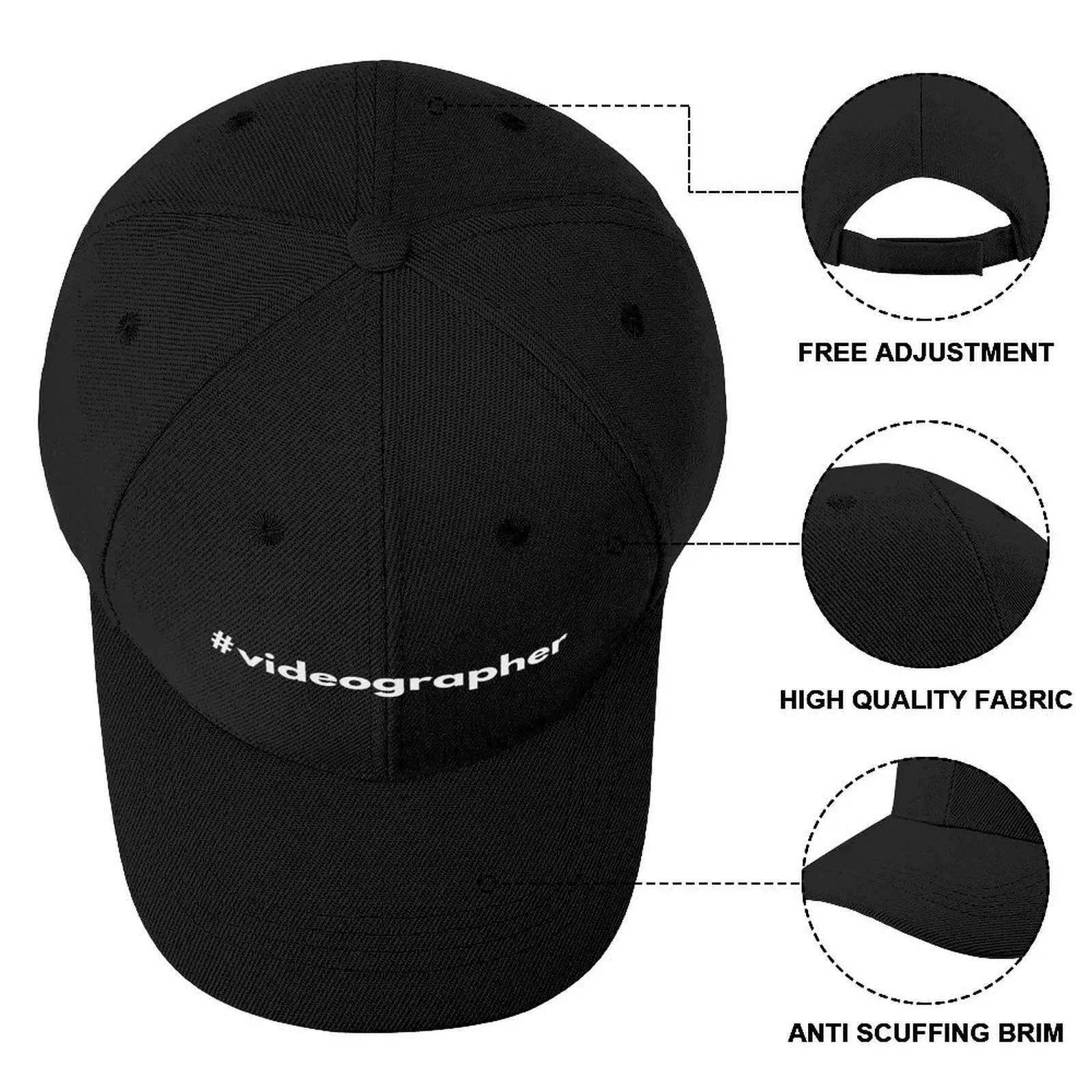 Hashtag Video graph Baseball Cap Visier Ikone Frauen Strand Mode Männer