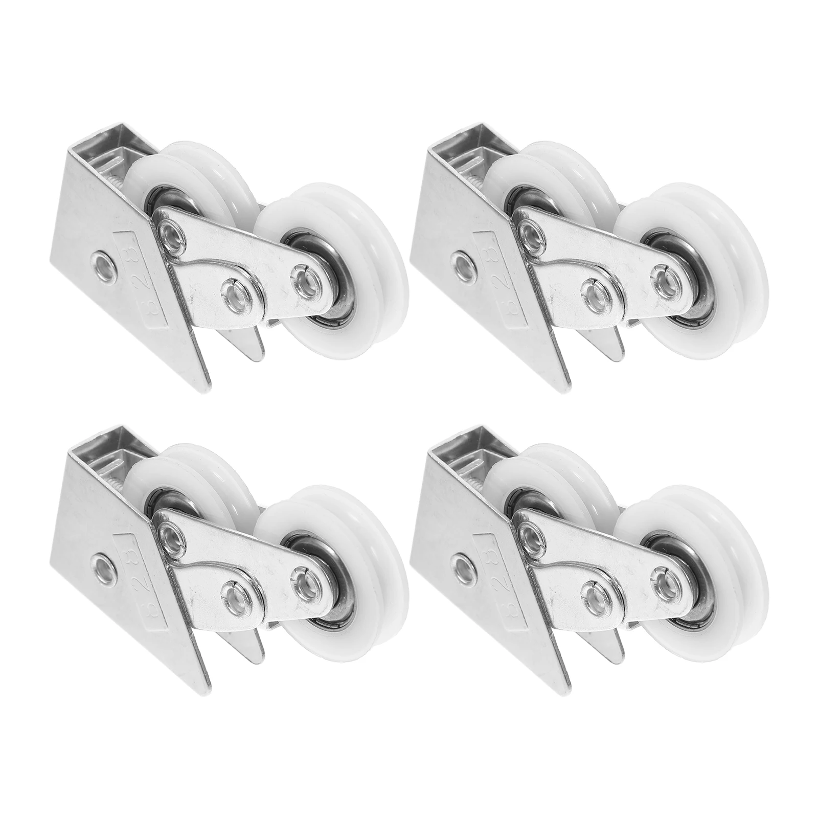 

4pcs Sliding Door Pulley Aluminum Alloy Double Wheel Roller for Windows Patio Screen Door Track Replacement Hardware Gate Wheel