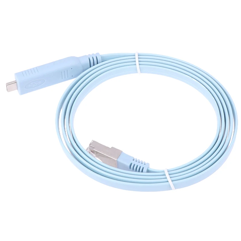 كابل وحدة التحكم من USB C إلى RJ45 ، رقاقة FTDI ، سلك تسلسلي ، RS232 ، جهاز التوجيه ، محول RJ 45 ، خط التبديل ، كابلات تمديد من النوع C