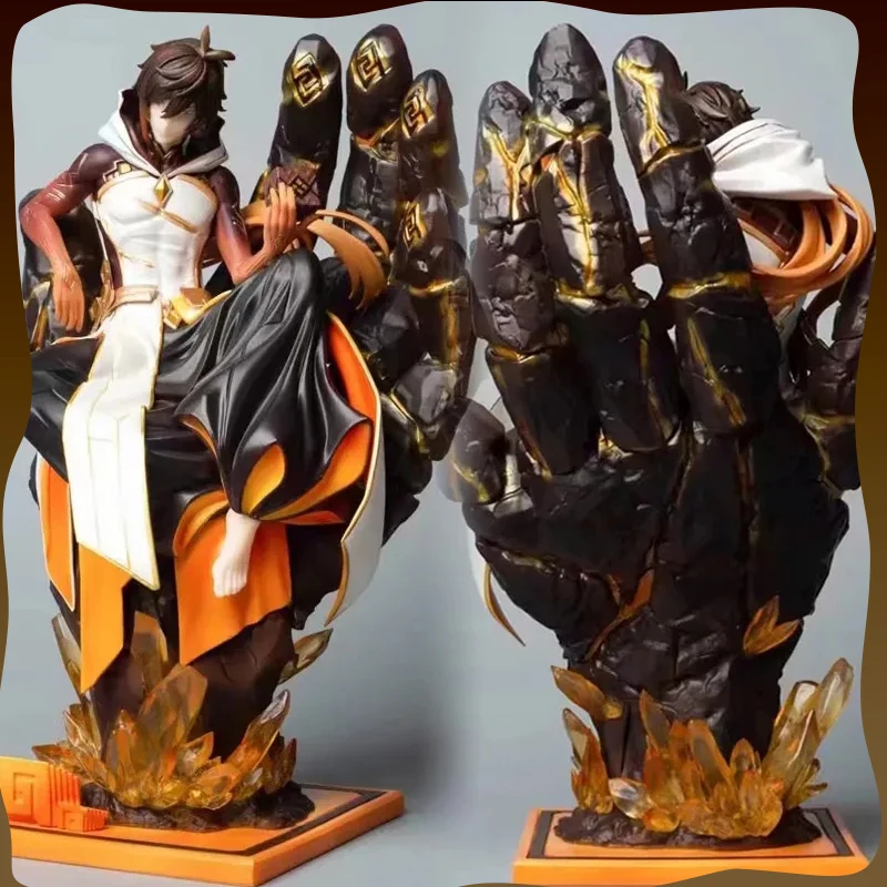 

26cm Game Genshin Impact Liyue Rock God Zhongli Ningguang Action Figurine Gk Pvc Action Figures Collection Model Doll Toys Gift