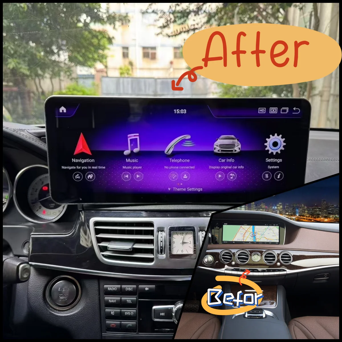 

Android13 14.9inch For Mercedes EClass W212 2009-2018 Car Multimedia Stereo Player Wireless Carplay Auto GPS Navi Radio Headunit