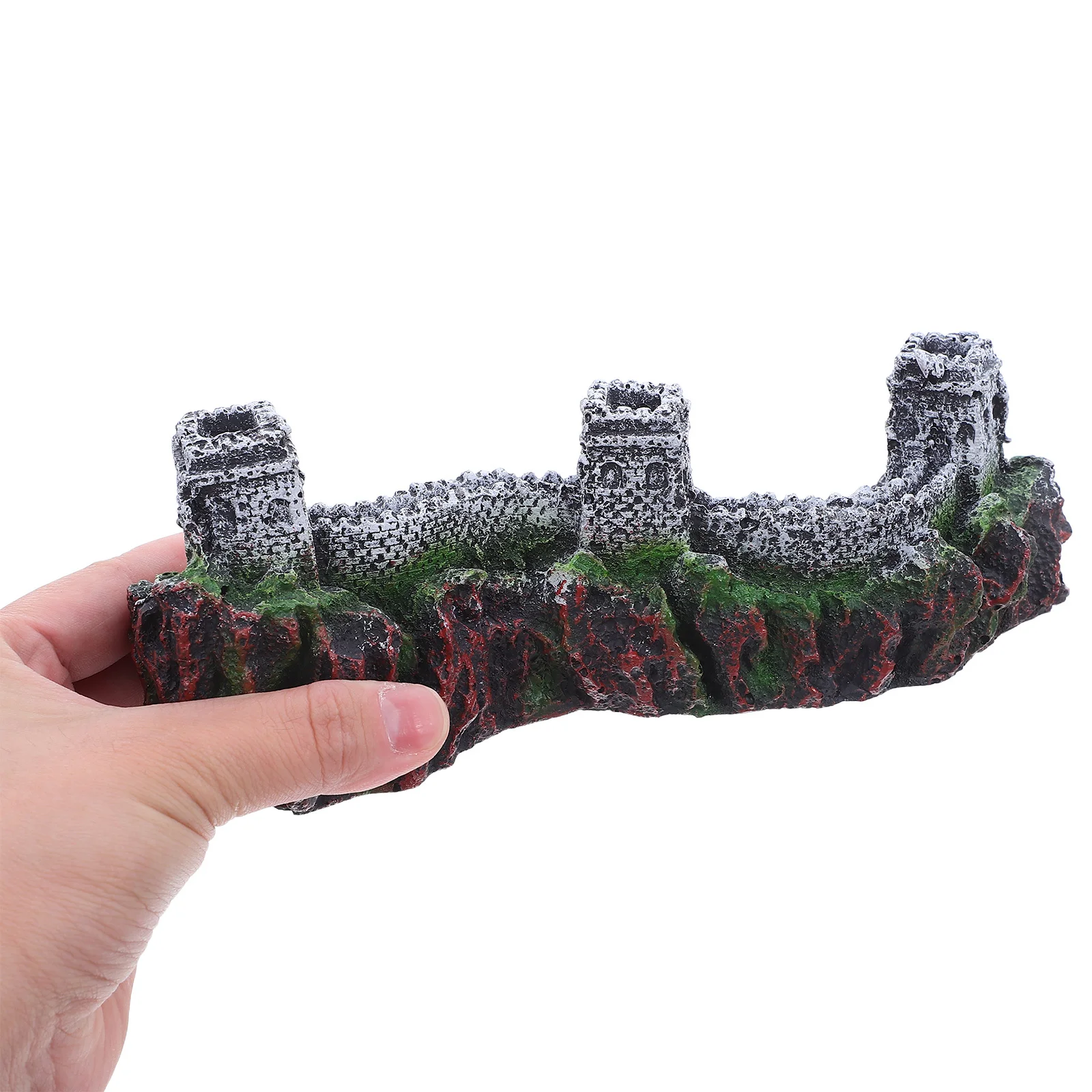 

Resin Great Wall Statue Miniature Chinese Architecture For Garden Aquarium Terrarium Decor Outdoor Landscaping Home Desktop