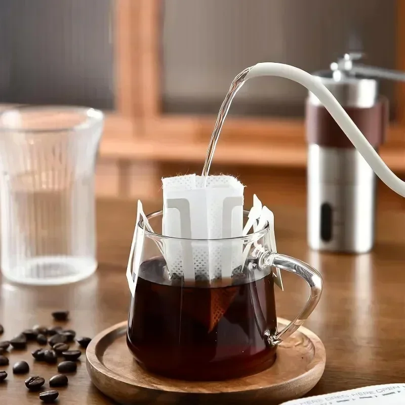 50-200pcs Coffee Filter Bags Disposable Drip Coffee Paper Pack Portable Hanging Ear Espresso Coffee Tea Making Tool Accessories
