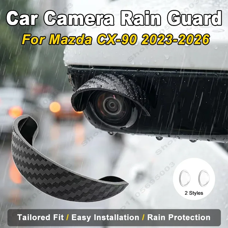 2PCS Dustproof Car Camera Lens Protector Anti Scratch Lens Guard Rainproof Cover Sticker For Mazda CX-90 2023-2026