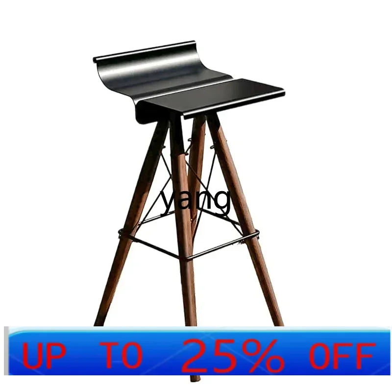 

LMM Industrial Style Solid Wood Nordic Iron Retro Bar Counter Chair