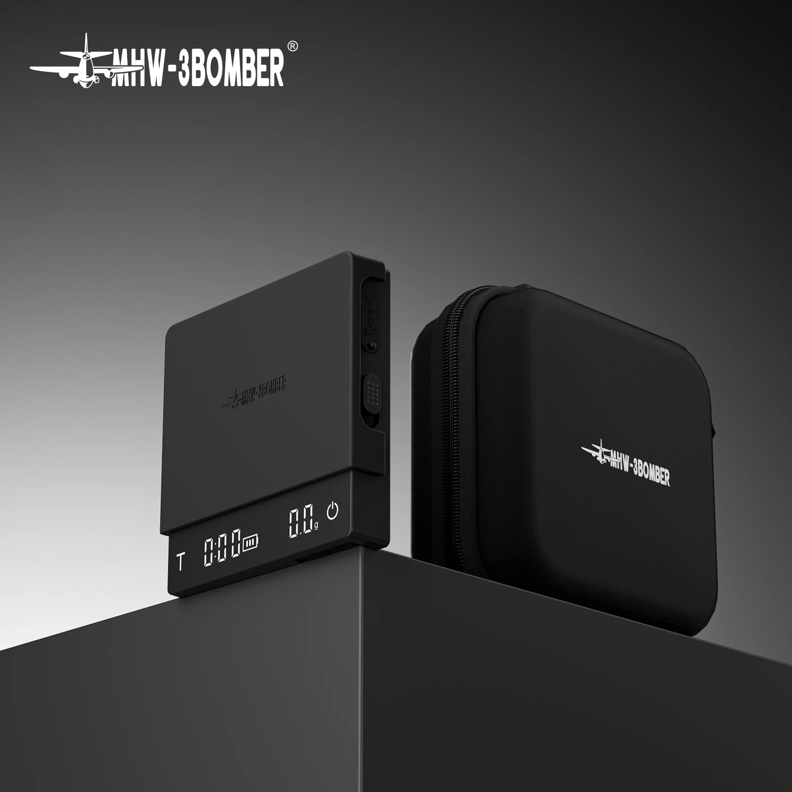 MHW-3BOMBER Mini Coffee Scale with Auto Timing 2kg/0.1g Kitchen Scale for Espresso and Pour-Over Coffee with Brewing Assist Mode