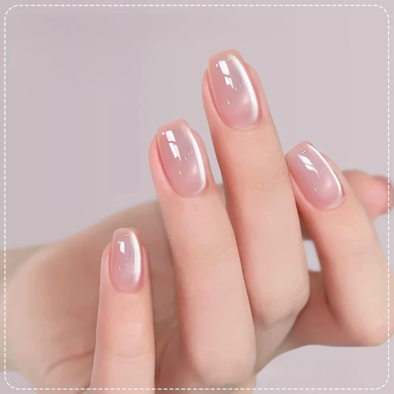 ยาทาเล็บเจลแม่เหล็กตาแมวสีชมพูพาสเทล 10 มล. 1 ชิ้น สำหรับตกแต่งเล็บฤดูใบไม้ร่วงและคริสต์มาส อุปกรณ์ทำเล็บ